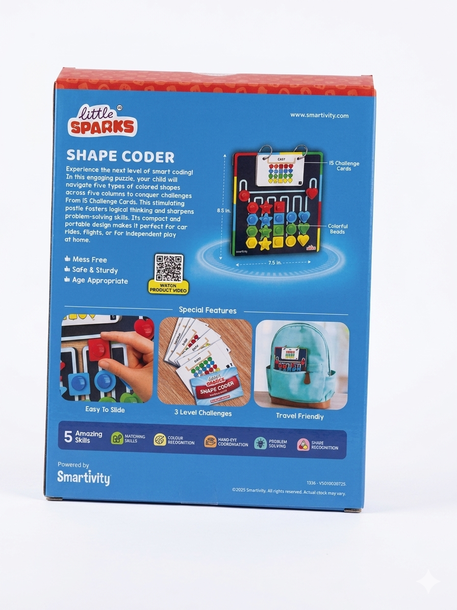 Little Sparks Shape Coder by Smartivity – Fun-Filled Brain Exercise Puzzle