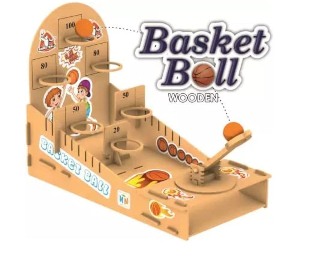 Wooden 3D Puzzle + Basketball Game