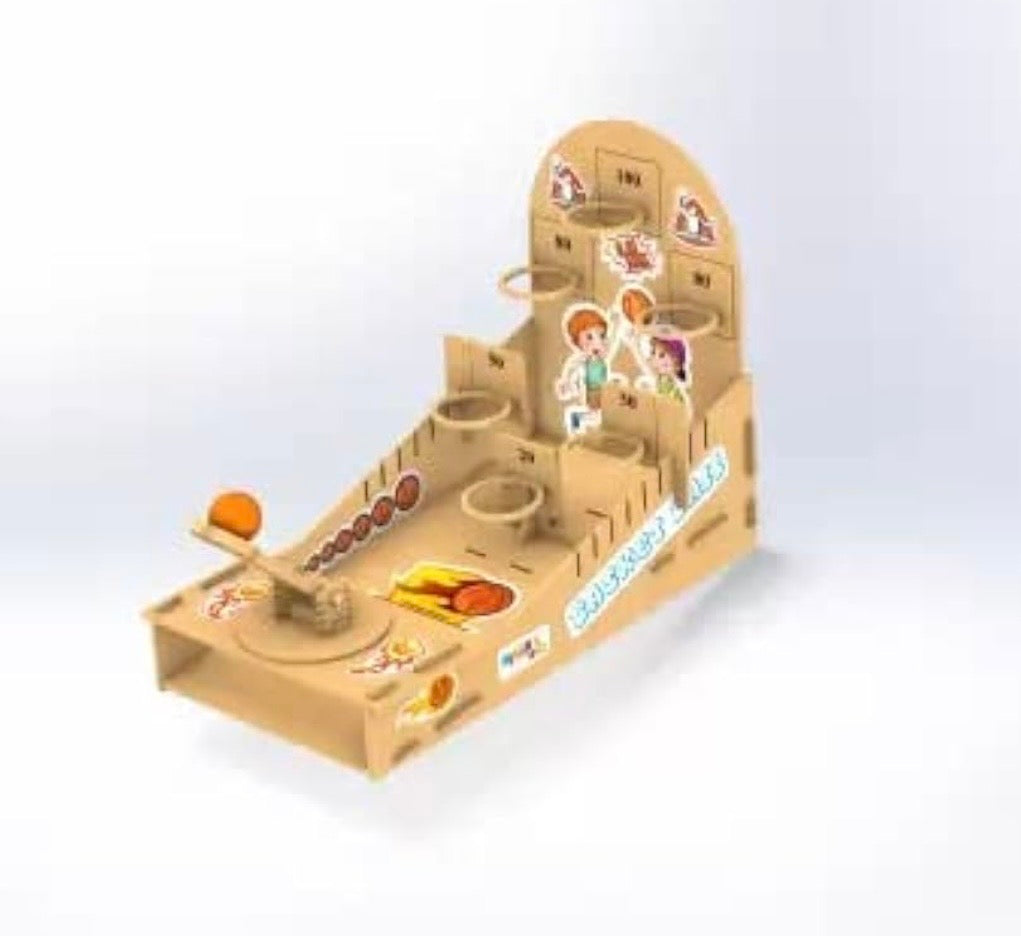 Wooden 3D Puzzle + Basketball Game