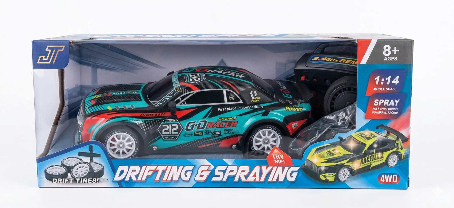 RC Drifting & Spraying Car – 1:14 Scale 4WD