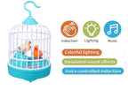 Interactive Voice-Controlled Talking Bird in Cage – Sensory Toy for Kids