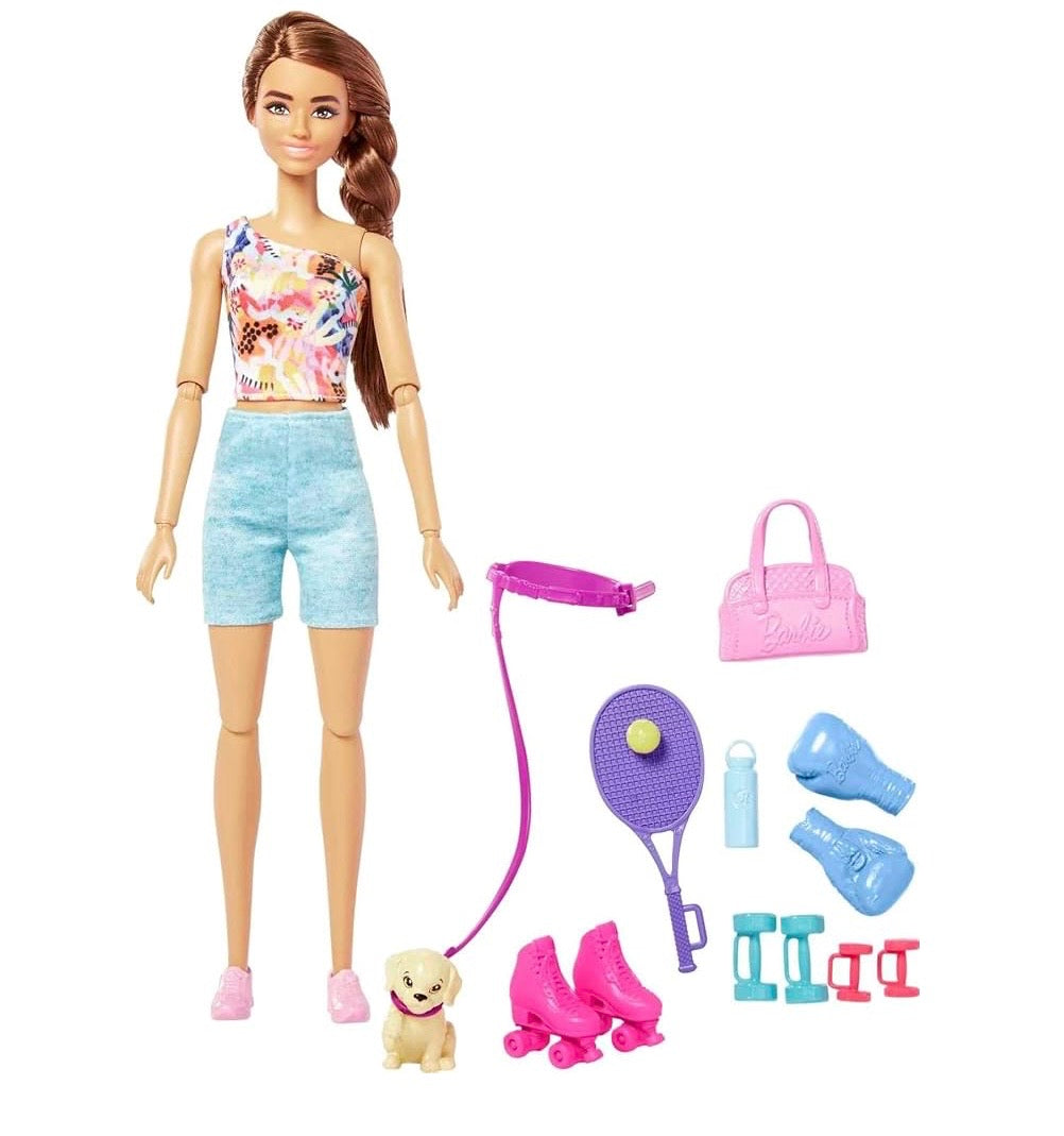 Barbie Active Playset with Puppy and Fitness Accessories